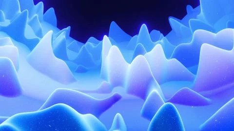 Beautiful abstract 3D surface with glitter sparkles, abstract 3d waves run on Stock Footage 140263132