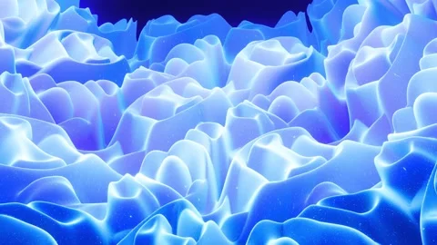 Beautiful abstract 3D surface with glitter sparkles, abstract 3d waves run on Stock Footage 140263221