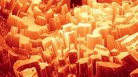 Beautiful abstract 3D surface with glitter sparkles, abstract 3d waves run on Stock Footage 140263803