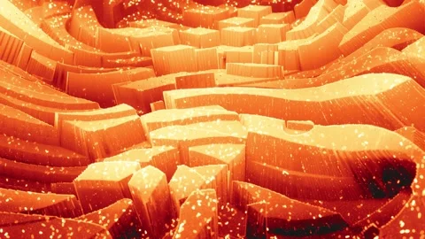 Beautiful abstract 3D surface with glitter sparkles, abstract 3d waves run on Stock Footage 140263883