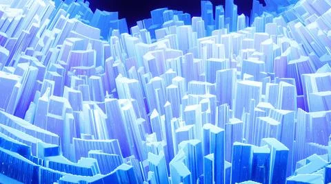 Beautiful abstract 3D surface with glitter sparkles, abstract 3d waves on Stock Illustration