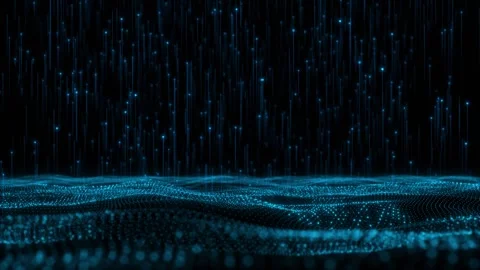 Beautiful abstract background blue lights animation. Bright motion texture for Stock Footage 333791580