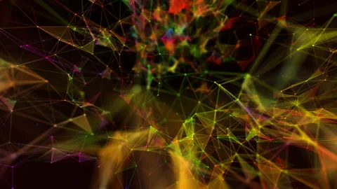 Beautiful abstract background. Colorful plexus. 動画素材 97173649