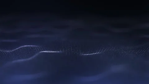 Beautiful abstract background of flowing digital motion waves, deep blue tone Stock-Footage 281237631
