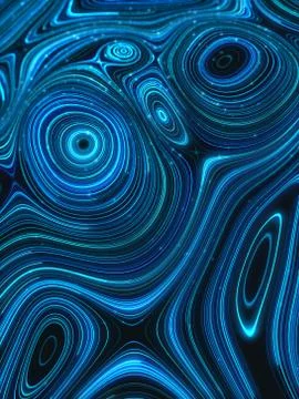 Beautiful abstract background with glowing pattern of blue waves. Illustrazione stock