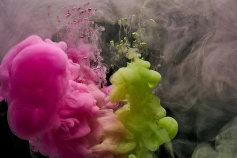 Beautiful abstract background of many ink colors Stock Photos