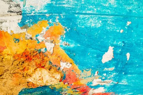 Beautiful abstract background. Old texture. Multicolored paints on the surfac Stock Photos