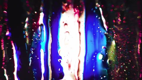 Beautiful abstract background with paint flowing down the surface in the middle Stock Footage 301877658