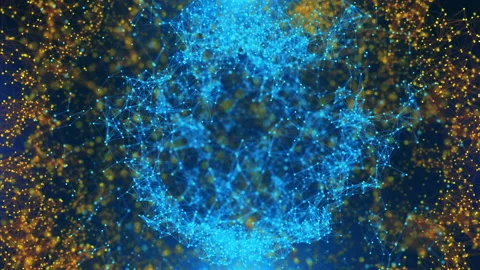 Beautiful Abstract background with plexus network as data. Stock Footage 139725573