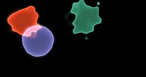 Beautiful abstract background with three neon glowing plasma clots. Stock Footage 120879250