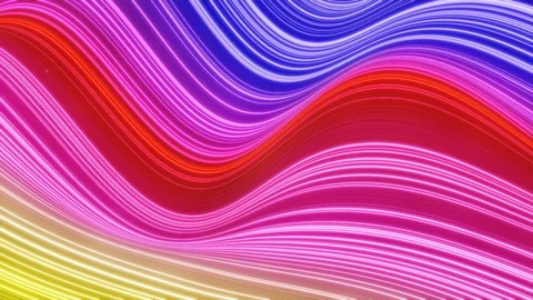 Beautiful abstract background of waves on surface, rainbow color gradients Video stock 130095831