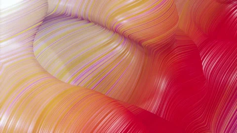Beautiful abstract background of waves on surface, red yellow color gradients Stock Footage 140191438