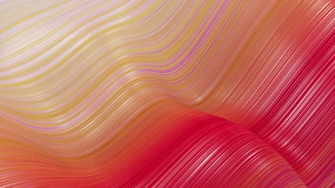 Beautiful abstract background of waves on surface, red yellow color gradients Stock Footage 140191965