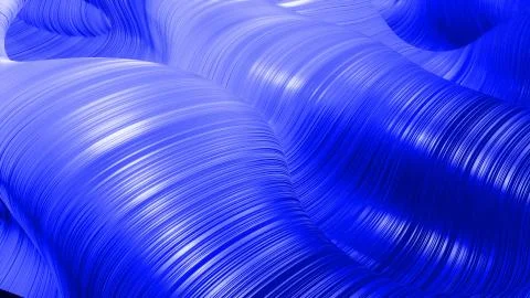 Beautiful abstract background of waves on surface, gradients of blue color イラスト素材