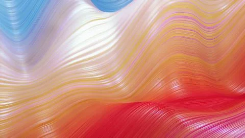 Beautiful abstract background of waves on surface, color gradients, extruded イラスト素材