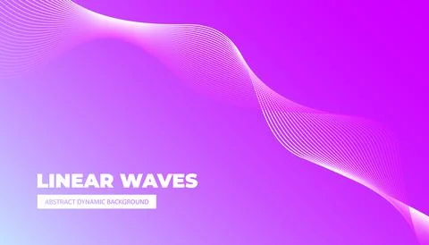 Beautiful abstract blue gradient background from a wave of white lines. Flyer Stock Illustration