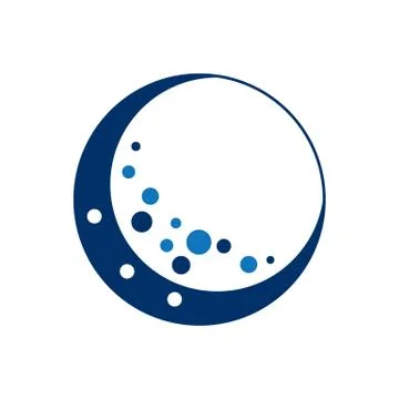 Beautiful abstract blue planet vector illustration isolated on white backgrou Stock Illustration