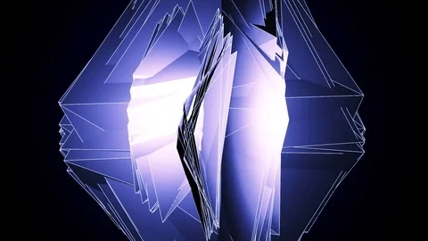 Beautiful Abstract Blue Polygonal Surface Moving In 3d Animation. Dark Triang 動画素材 82447125
