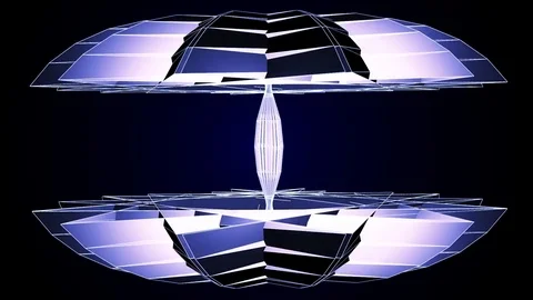 Beautiful Abstract Blue Polygonal Surface Moving In 3d Animation. Dark Triang Stock Footage 82475492