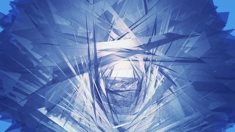 Beautiful Abstract Blue Polygonal Surface Moving In 3d Animation. Bright Tria 스톡 동영상 82533246