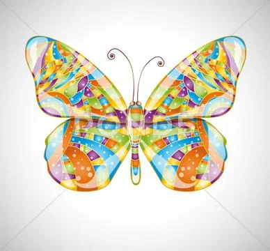 Beautiful abstract butterfly. Stock Illustration