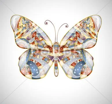 Beautiful abstract butterfly. Stock Illustration