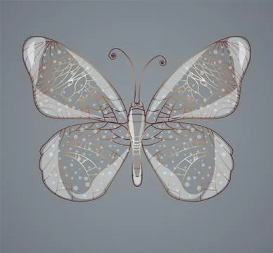 Beautiful abstract butterfly. Stock Illustration