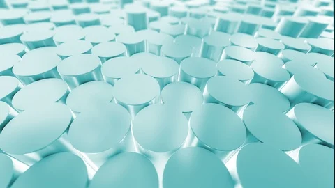 Beautiful Abstract Circle 3d Animation. Blue Wall Moving. Seamless Background 4K Stock Footage 107527584