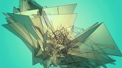 Beautiful abstract color polygonal. Video stock 82480346