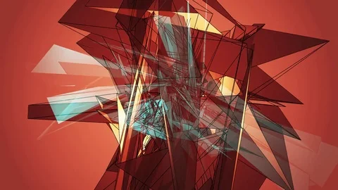 Beautiful abstract color polygonal. Stock Footage 82482710