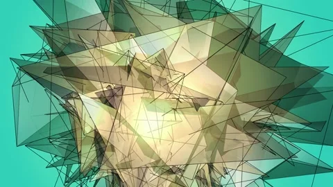 Beautiful abstract color polygonal. Video stock 82499029