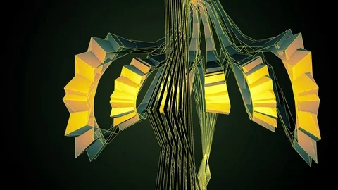 Beautiful abstract color polygonal. Video stock 82625363