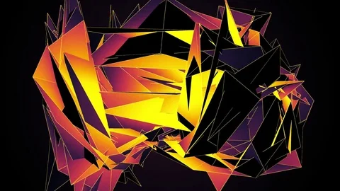 Beautiful abstract color polygonal. 스톡 동영상 82675588