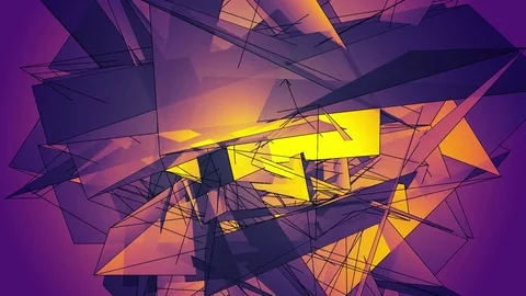 Beautiful abstract color polygonal. Video stock 82774053