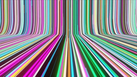 Beautiful abstract colorful background with bright neon rays and glowing Video stock 256671653