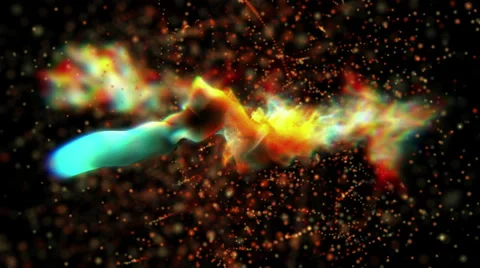 Beautiful abstract comet and plankton. 4K Ultra HD. Stock Footage 40340067