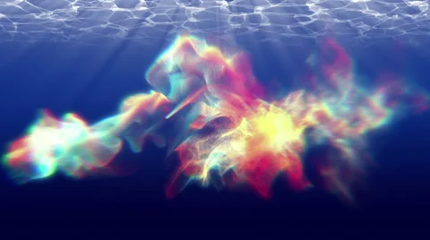 Beautiful abstract comet underwater 4K Stock Footage 40340200