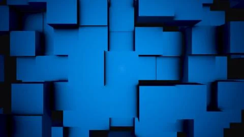 Beautiful Abstract Cubes 3d Animation. Abstract motion background for copy space Ilustración de archivo