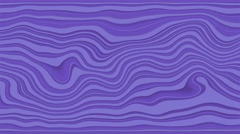 Beautiful abstract curly waves and lines loopable pattern. Ube and violet Stock Footage 65218975