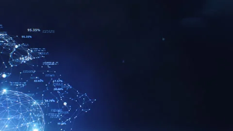 Beautiful Abstract Digital Technology Background Seamless. Network Connection Video stock 155126794