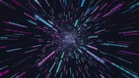 Beautiful Abstract flight in space hyperjump. Looped animation. Stock Footage 153065459