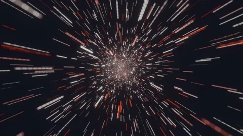 Beautiful Abstract Flight In Space Hyperjump. Looped Animation. Stock Footage 158594187