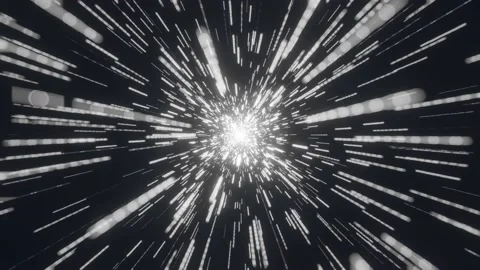 Beautiful Abstract Flight In Space Hyperjump. Looped Animation. Abstract Flight  Stock Footage 158599026