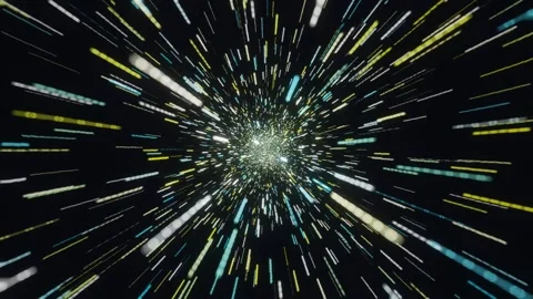 Beautiful Abstract Flight In Space Hyperjump. Looped Animation. Abstract Flight  Stock Footage 205774827