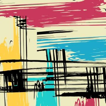 Beautiful abstract gentle graffiti pattern vector illustration Stock Illustration