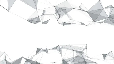 Beautiful abstract geometric background lines and dots, plexus.Slow motion. Stock Footage 80165349