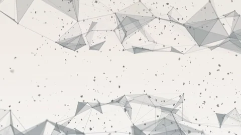 Beautiful abstract geometric background lines and dots, plexus.Slow motion. Stock Footage 80165597