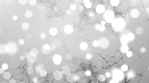 Beautiful abstract geometric background lines and dots, plexus, bokeh. Stock Footage 80201641