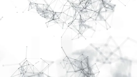 Beautiful abstract geometric background lines and dots, plexus.Slow motion. Stock Footage 80202225