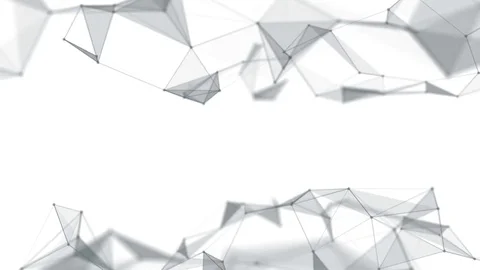 Beautiful abstract geometric background lines and dots, plexus.Slow motion. Stock Footage 80202418